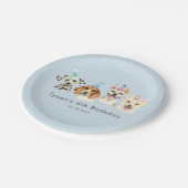 Waterverf Puppy Dog kinderen Birthday Party Papieren Bordje (Gekanteld)