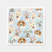 Waterverf Puppy Dog Patroon Kinderen van 12 septem Servet (Voorkant)