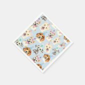 Waterverf Puppy Dog Patroon Kinderen van 12 septem Servet (Hoek)