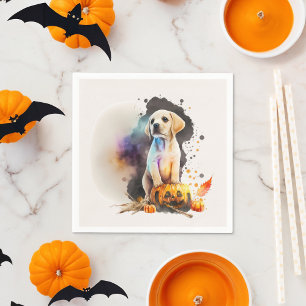 Waterverf Puppy Halloween Servet