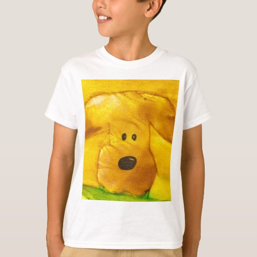Waterverf Puppy Kinder T-shirt (Voorkant)