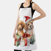 Waterverf puppy met geschenken schort (Insitu)