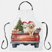 Waterverf puppy met geschenken schort (Voorkant)