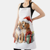 Waterverf puppy met geschenken schort (Insitu)