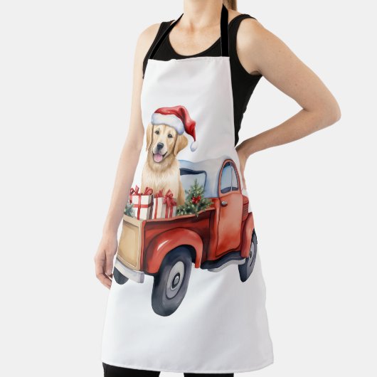 Waterverf puppy met geschenken schort (Insitu)