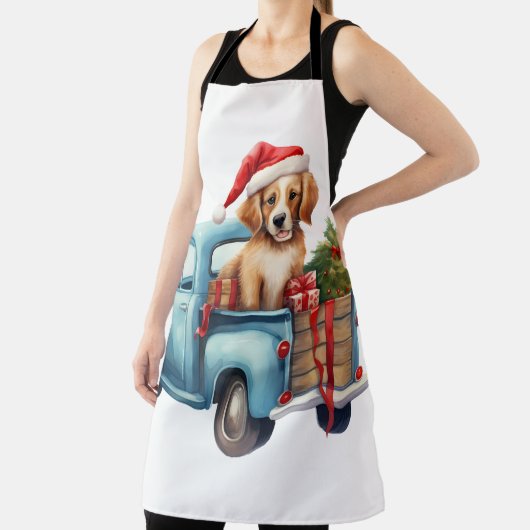 Waterverf puppy met geschenken schort (Insitu)