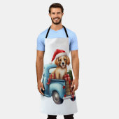 Waterverf puppy met geschenken schort (Gedragen)