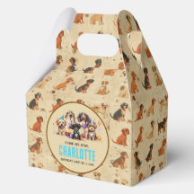 Waterverf puppy pawty dog verjaardag