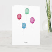 Waterverf Puppy Verjaardagsuitnodiging Kaart (Achterkant)