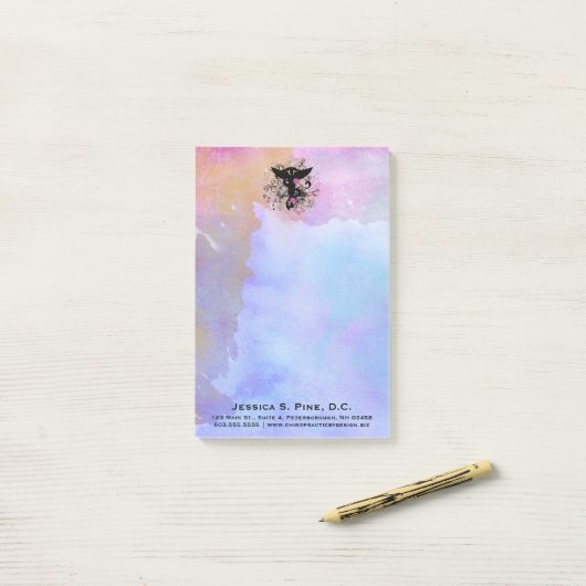 Waterverf {puren} Chiropraktijk Post-it® notes (Op bureau)