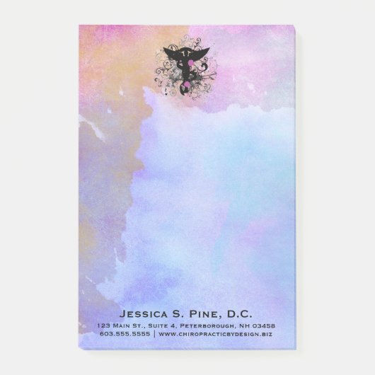 Waterverf {puren} Chiropraktijk Post-it® notes (Voorkant)