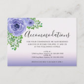 Waterverf Purple Flowers Accommodaties Details Informatiekaartje (Voorkant)