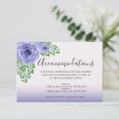 Waterverf Purple Flowers Accommodaties Details Informatiekaartje (Staand voorkant)