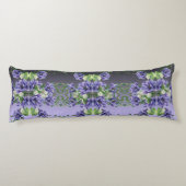 Waterverf Purple Flowers Body Pillow Lichaamskussen (Achterkant)