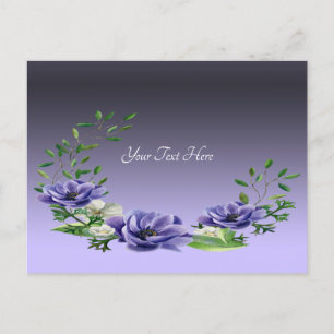 Waterverf Purple Flowers Briefkaart