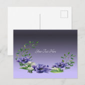 Waterverf Purple Flowers Briefkaart (Voorkant / Achterkant)