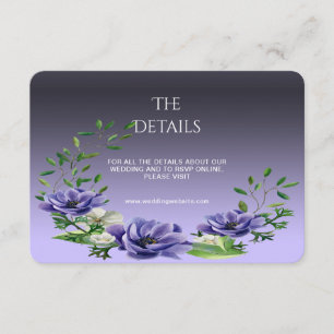 Waterverf Purple Flowers Detail Behuizing Kaart