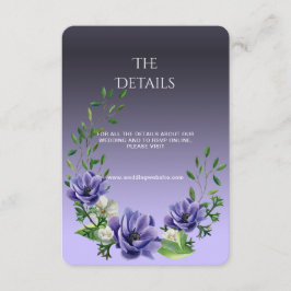 Waterverf Purple Flowers Detail Behuizing Kaart