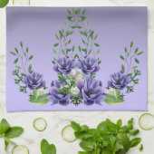 Waterverf Purple Flowers Keukenhanddoeken (Gevouwen)