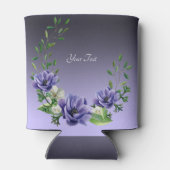 Waterverf Purple Flowers Koelbox Blikjeskoeler (Achterkant)