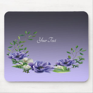 Waterverf Purple Flowers Mousepad Muismat