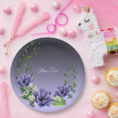 Waterverf Purple Flowers Paper Bord (Feest)