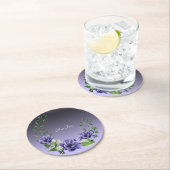 Waterverf Purple Flowers Paper Onderzetter (Insitu)