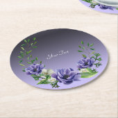 Waterverf Purple Flowers Paper Onderzetter (Gebogen)