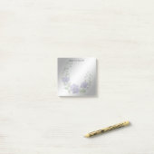 Waterverf Purple Flowers Post it Notes (Op bureau)