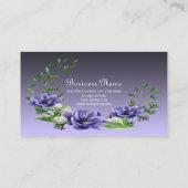 Waterverf Purple Flowers Visitekaartje (Achterkant)