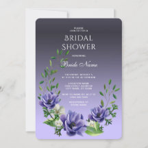 Waterverf Purple Flowers Vrijgezellenfeest