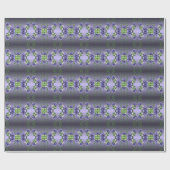 Waterverf Purple Flowers Wrapping Paper Cadeaupapier (Vlak)
