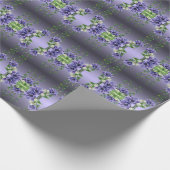 Waterverf Purple Flowers Wrapping Paper Cadeaupapier (Hoek)