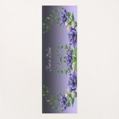 Waterverf Purple Flowers Yoga Mat (Voorkant)