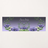 Waterverf Purple Flowers Yoga Mat (Voorkant (horizontaal))
