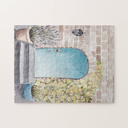 Waterverf puzzel legpuzzel (Horizontaal)