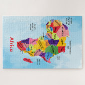 Waterverf puzzel voor Afrikaanse kaart (Horizontaal)