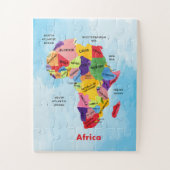 Waterverf puzzel voor Afrikaanse kaart Legpuzzel (Verticaal)