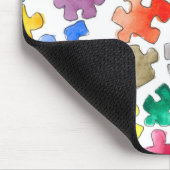 Waterverf puzzelstukjes muismat (Hoek)