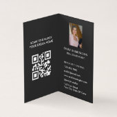 Waterverf QR-code makelaar gele deur Visitekaartje (Binnen)