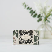Waterverf QR code visitekaartje (Staand voorkant)
