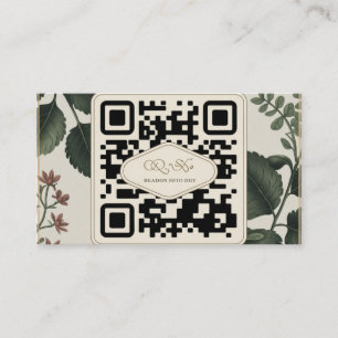 Waterverf QR code visitekaartje
