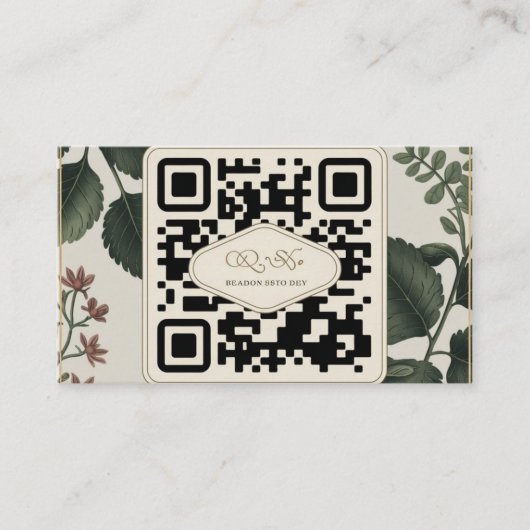 Waterverf QR code visitekaartje (Voorkant)