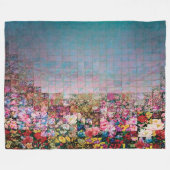 waterverf quilt blauwgroen vervagen fleece deken (Voorkant (Horizontaal))