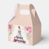 Waterverf Quinceanera Viering Bedankdoosjes (Voorkant Zijde)