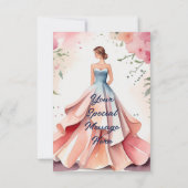 Waterverf Quinceanera Viering Bedankkaart (Achterkant)