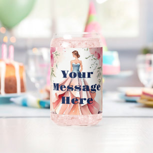 Waterverf Quinceanera Viering Blikvorm Glas