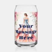 Waterverf Quinceanera Viering Blikvorm Glas (Achterkant)