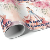 Waterverf Quinceanera Viering Cadeaupapier (Rol Hoek)