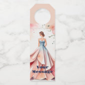 Waterverf Quinceanera Viering Flessenhanger (Voorkant)